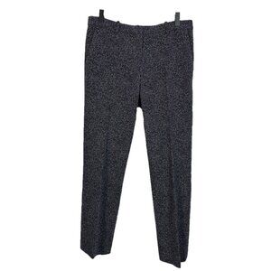 Theory Tailor Trouser Navy Speckled Knit Cropped Pants Size 4